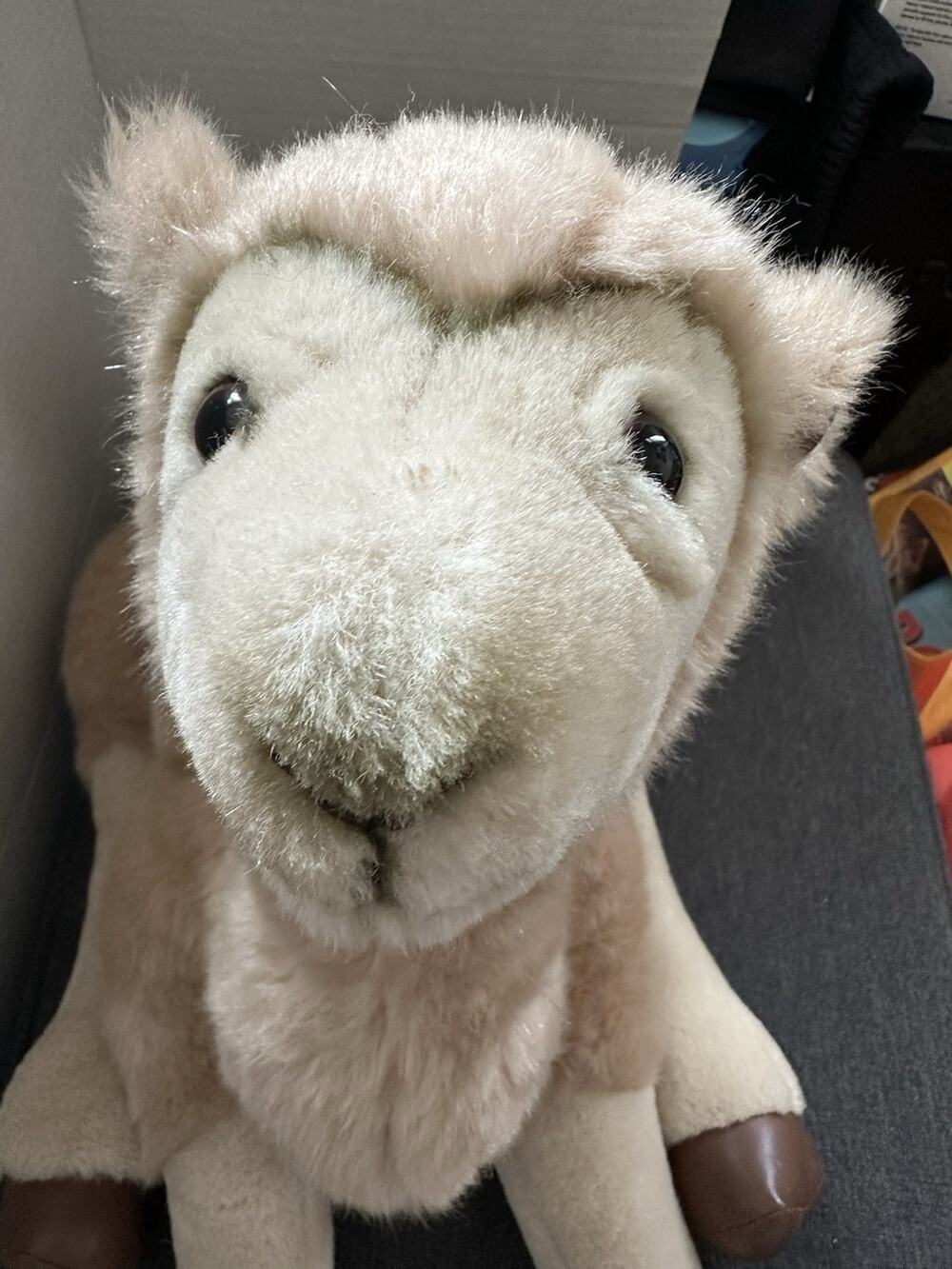 Vintage 1998 Russ Berrie Camel Plush 16” Tan Realistic Stuffed Animal Desert